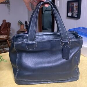 Vintage leather coach handbag